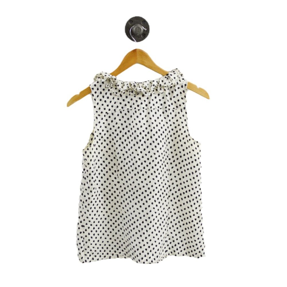J. Crew Silk Ruffle Dot Print Blouse #163-110 - Picture 3 of 3